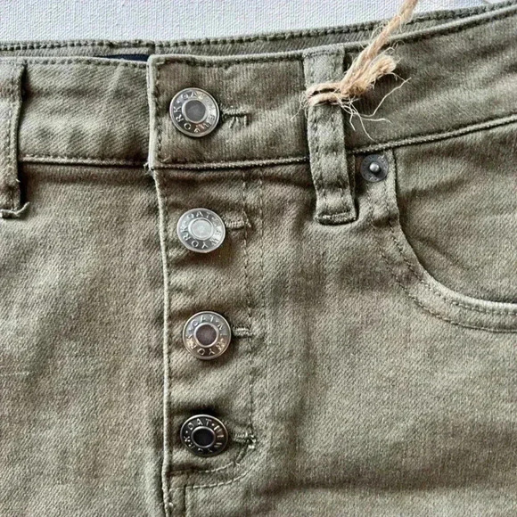 OAT New York army green Button down shorts size 26 - Picture 4 of 7